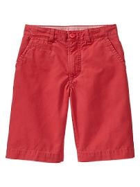 Colored flat-front shorts