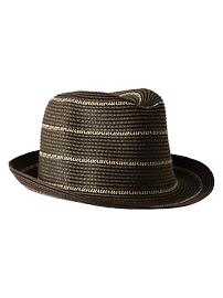 Striped straw hat