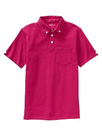 Button pique polo