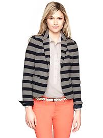 Grey stripe ponte academy blazer