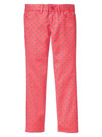 1969 colored dot super skinny skimmer jeans
