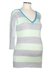 Striped contrast-tip sweater