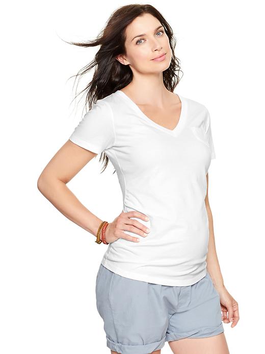 View large product image 1 of 1. Essential V-neck pocket T