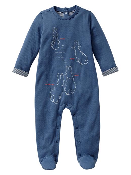 View large product image 1 of 1. Peter Rabbit&#153 graphic footed one-piece