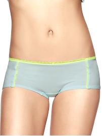 Scalloped mesh modal girl shorts