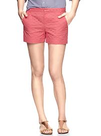 Clean front eyelet shorts
