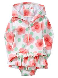 Long-sleeve floral rashguard