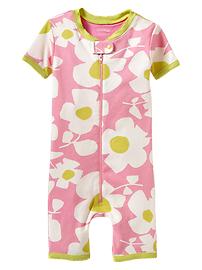 Floral sleep zip romper