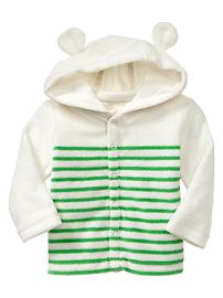 Striped bear terry jacket