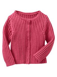 Ribbed snap cardigan