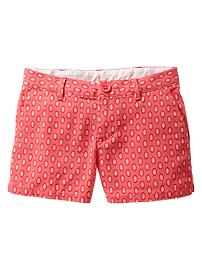 Printed canvas shorts