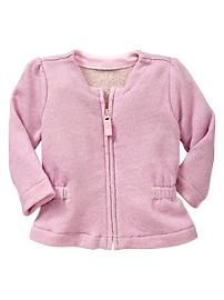 Shirred terry jacket
