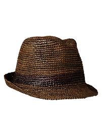 Single stripe straw fedora