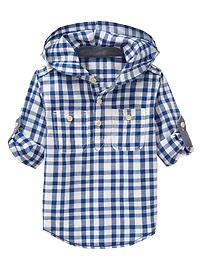 Convertible gingham popover