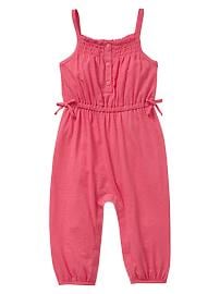 Smocked bow one-piece