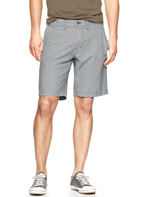 Image number 1 showing, Flat front pinstripe shorts