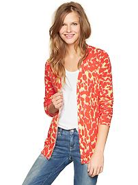 Dot print V-neck cardigan