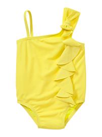 Ruffle bow one-piece