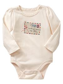 Button-neck graphic bodysuit