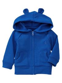 Bear terry zip hoodie
