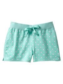 Printed knit active shorts