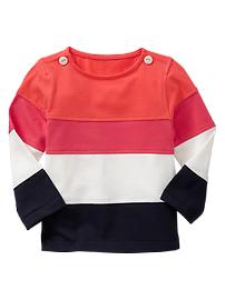 Colorblock boatneck shirt