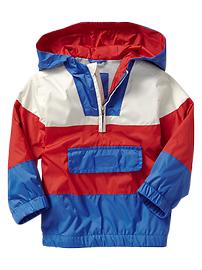 Colorblock anorak jacket