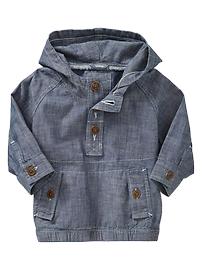 Chambray anorak pullover