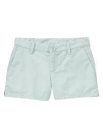 Solid woven shorts