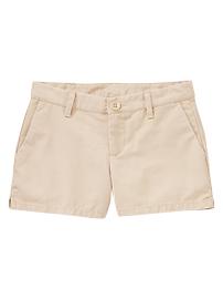Solid woven shorts