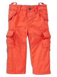 Twill roll-up cargo pants