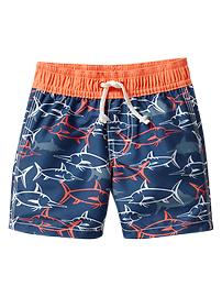 Shark swim trunks