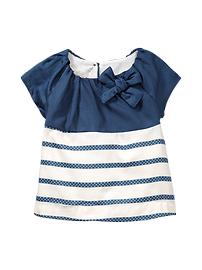 Gathered two-tone  top