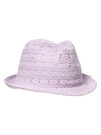 Crocheted fedora
