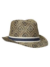 Cross-stitch straw fedora