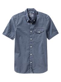 1969 chambray mini checkered shirt
