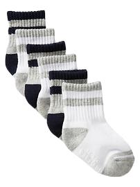 Striped tube socks (6-pack)