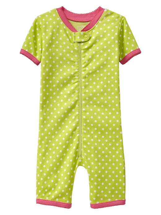 View large product image 1 of 1. Dot sleep zip romper