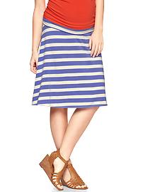 Striped foldover skirt