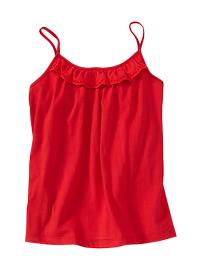 Ruffled eyelet tank