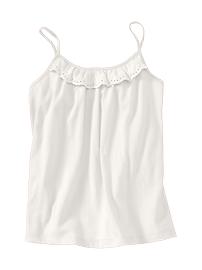 Ruffled eyelet tank