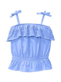 Lace ruffle tank