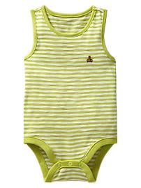 Thin striped tank bodysuit