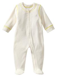 Terry footed one-piece