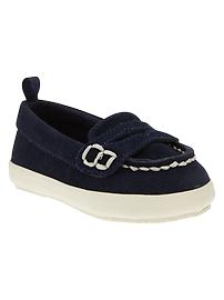 Navy loafers