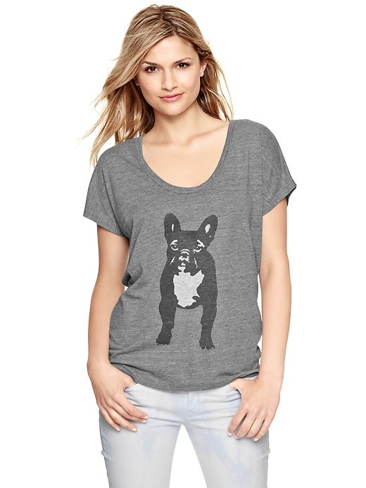 View large product image 1 of 1. French bulldog graphic T