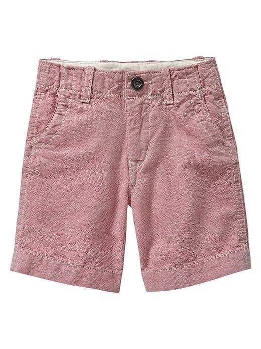 Image number 1 showing, Flat-front xford shorts