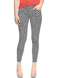 1969 printed legging skimmer jeans