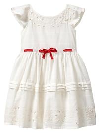Embroidered bow dress