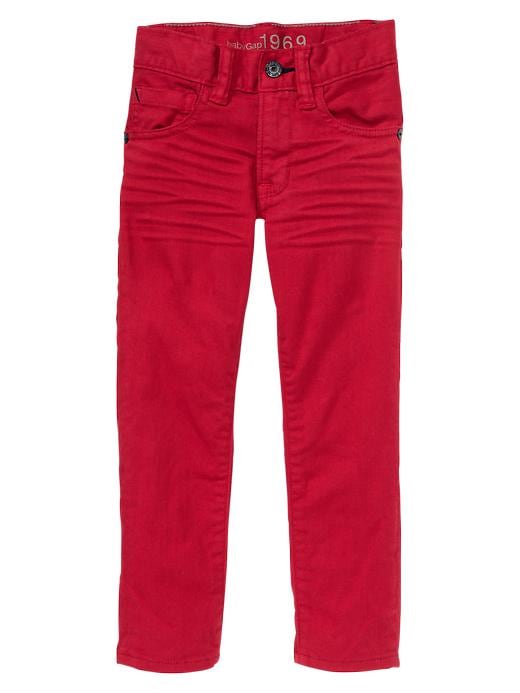 Image number 1 showing, 1969 skinny fit red jeans